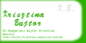 krisztina bujtor business card